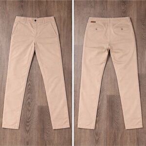 AG Adriano Goldschmied Khaki Slim Fit Chino Pants 32 Tan Stretch Made USA
